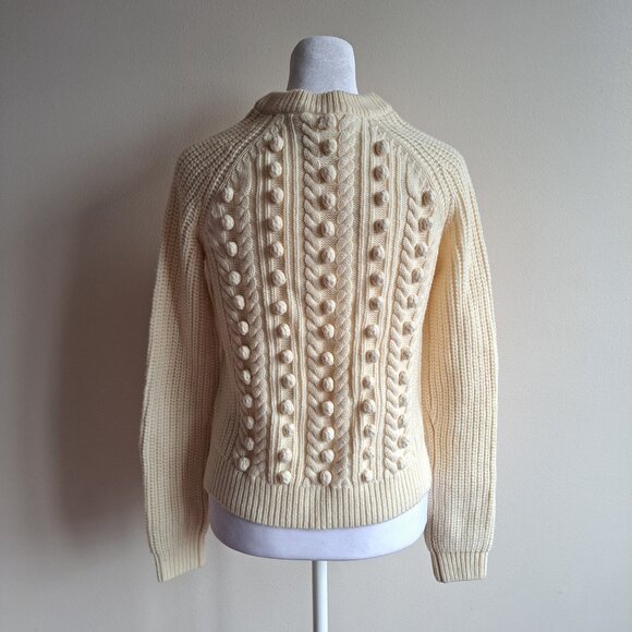 NEW Veronica Beard 100% Wool Ivory Hamilton Popcorn Sweater Size XS - Picture 7 of 16